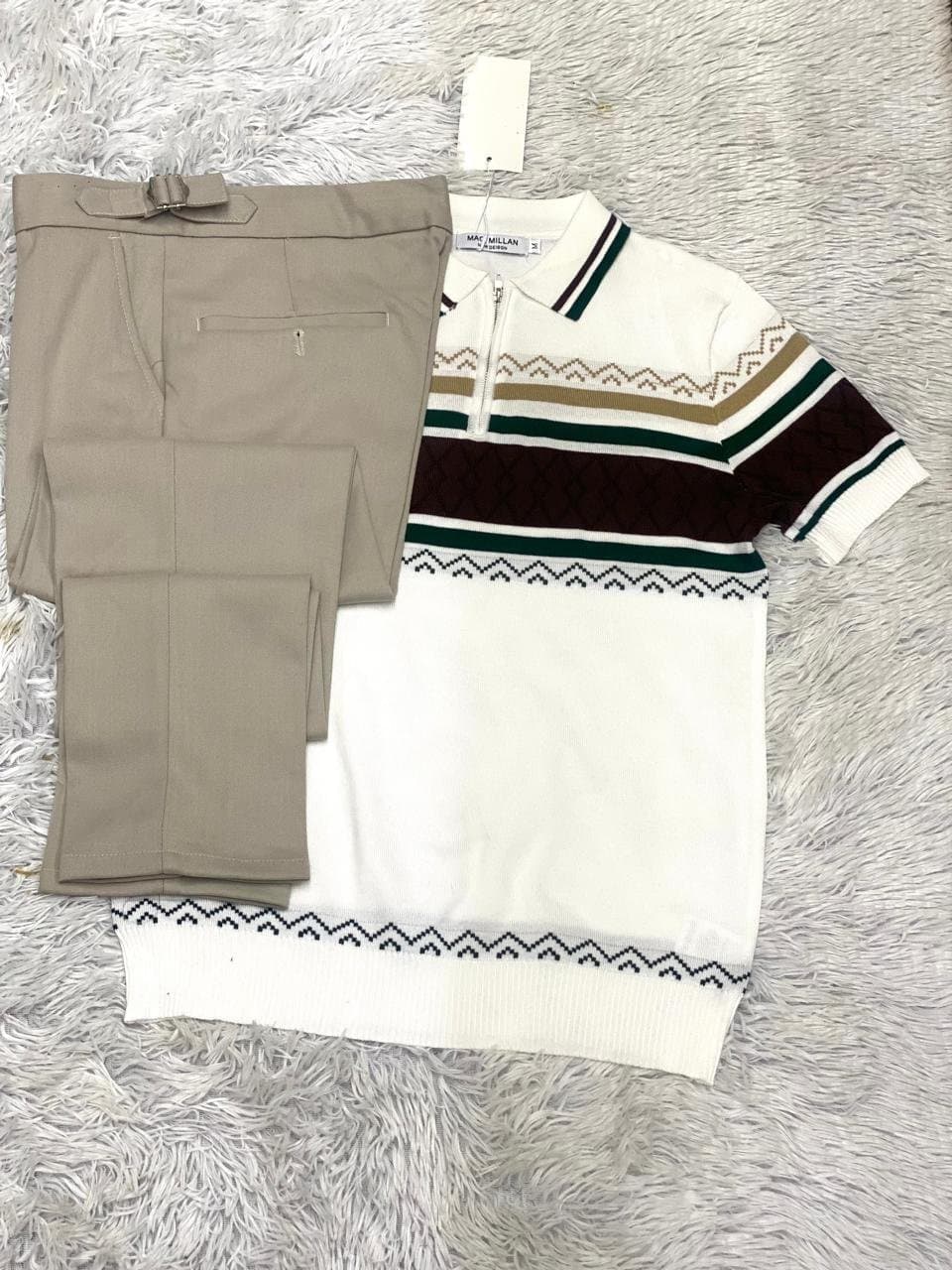 Men's Polo Shirt and Chino Pants Set — Casual, Size M-L