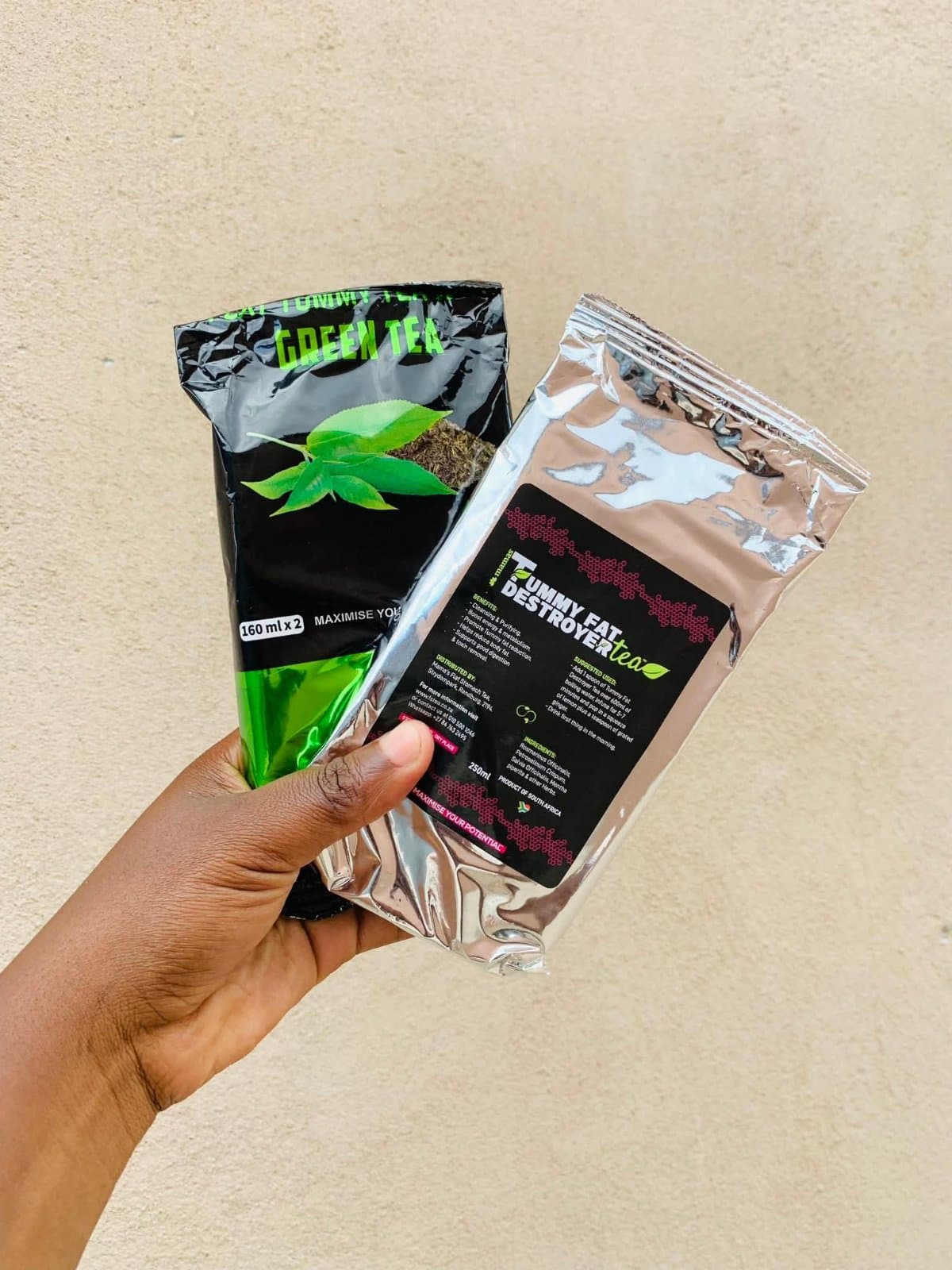 Flat tummy Green & Destroyer Tea Combo — 100g Pack