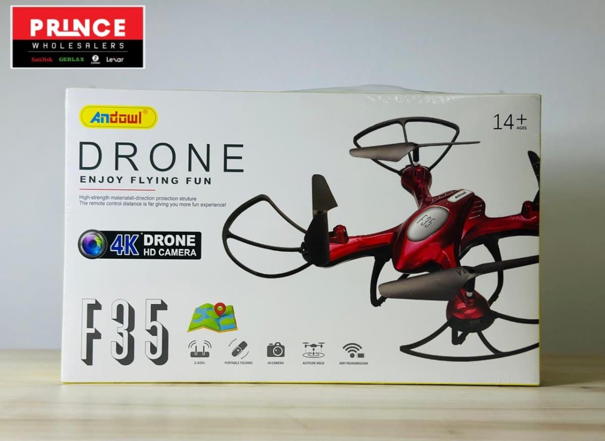 Andowl F35 Drone with HD Camera — 4K, Red
