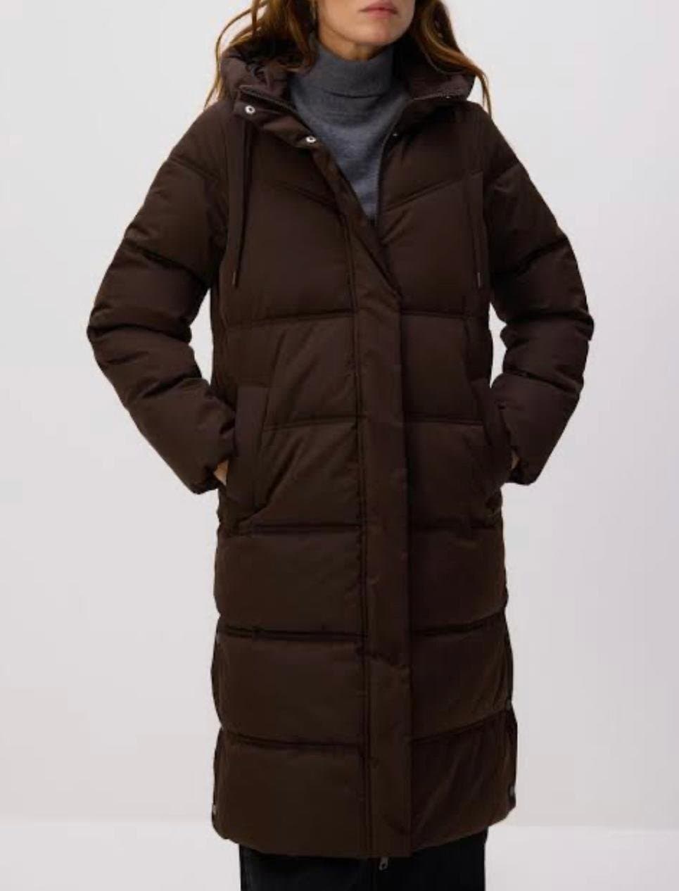 Premium Puffer Coat with Hood — Waterproof, Brown, S-XXL