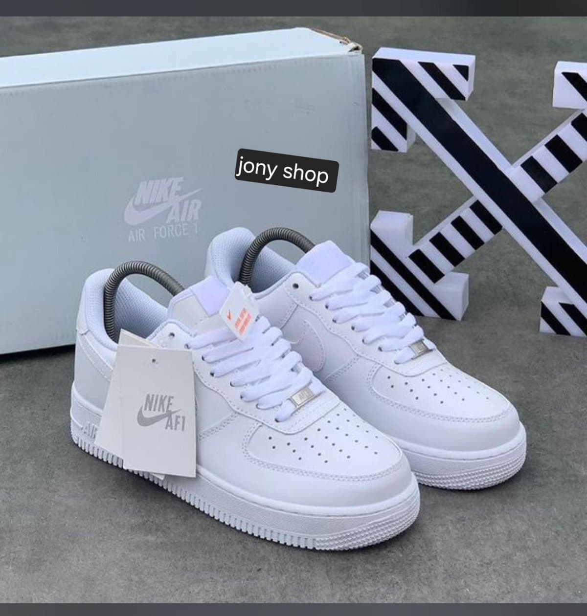 Nike Air Force 1 Sneakers — Classic White, Size 6-12